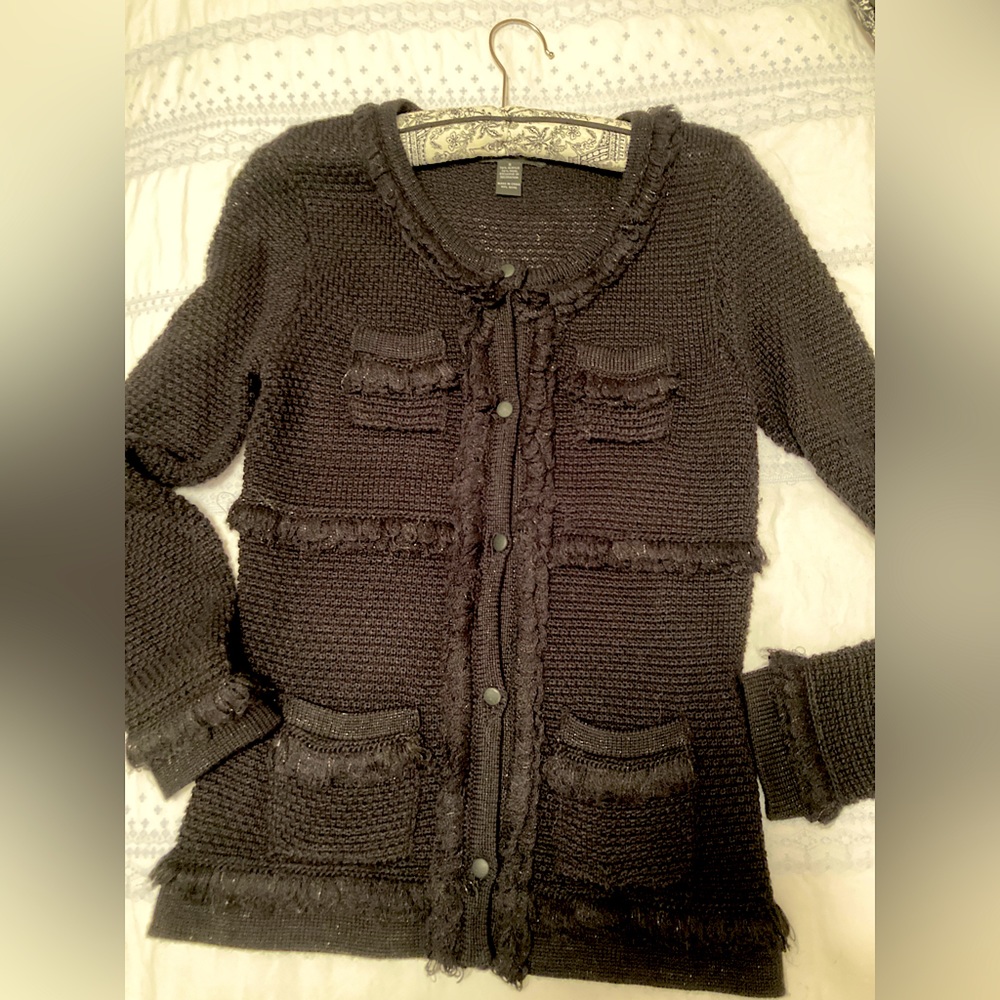 INC (Macy’s Internat’l Concepts) Elegant Parisienne-style Evening Cardigan Sz S